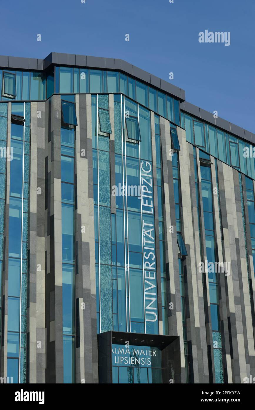 Neuaugusteum, Universität, Augustplatz, Leipzig, Sachsen, Deutschland Stockfoto