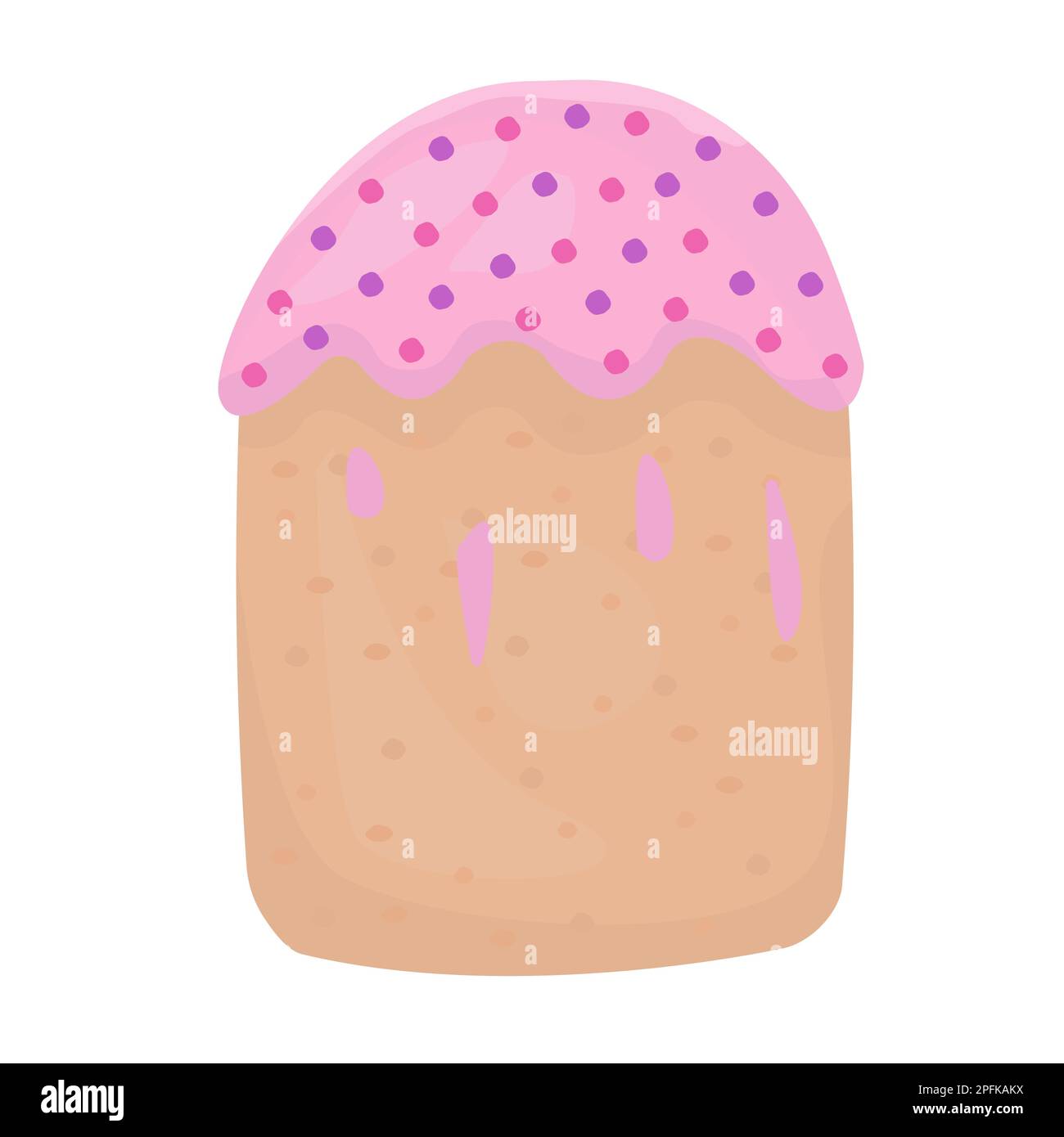 Osterkuchen mit rosa Sahne, Illustration Stock-Vektorgrafik - Alamy