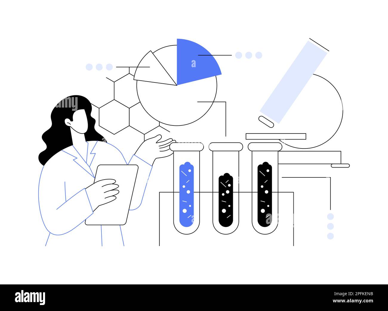 Bodenchemie abstrakte Konzept Vektor-Illustration. Stock Vektor