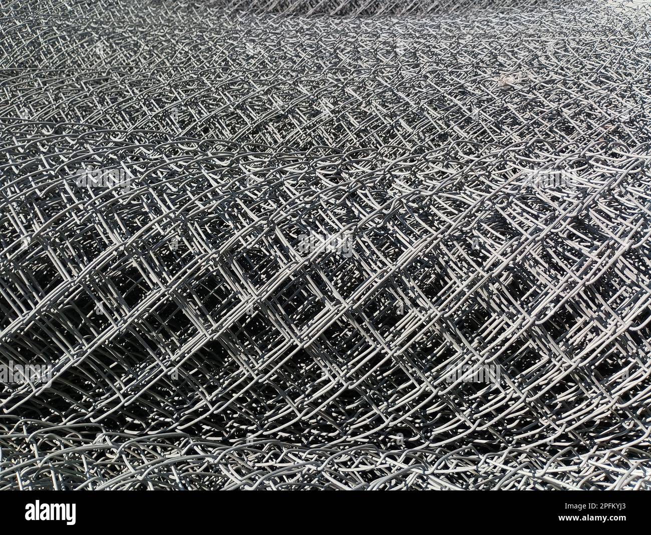 Rabitz Mesh in Rollennahaufnahme verdrillt Stockfoto