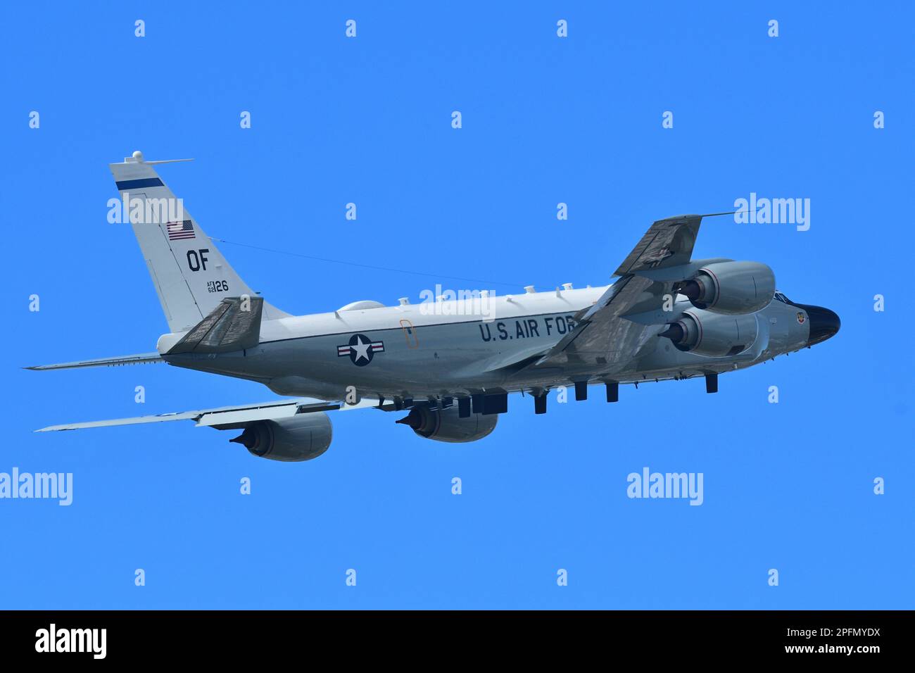 Tokio, Japan - 06. Oktober 2018: US Air Force Boeing RC-135W Nivet Joint SIGINT (Signals Intelligence)-Flugzeug. Stockfoto