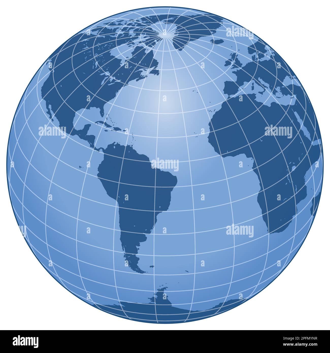 Vektordesign des Planeten Erde, Entwurf der terrestrischen Kugel Stock Vektor