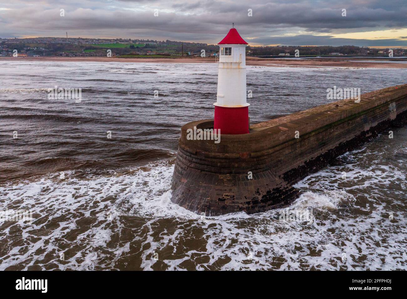 Berwick Lighthouse der nördlichste Leuchtturm Englands Stockfoto