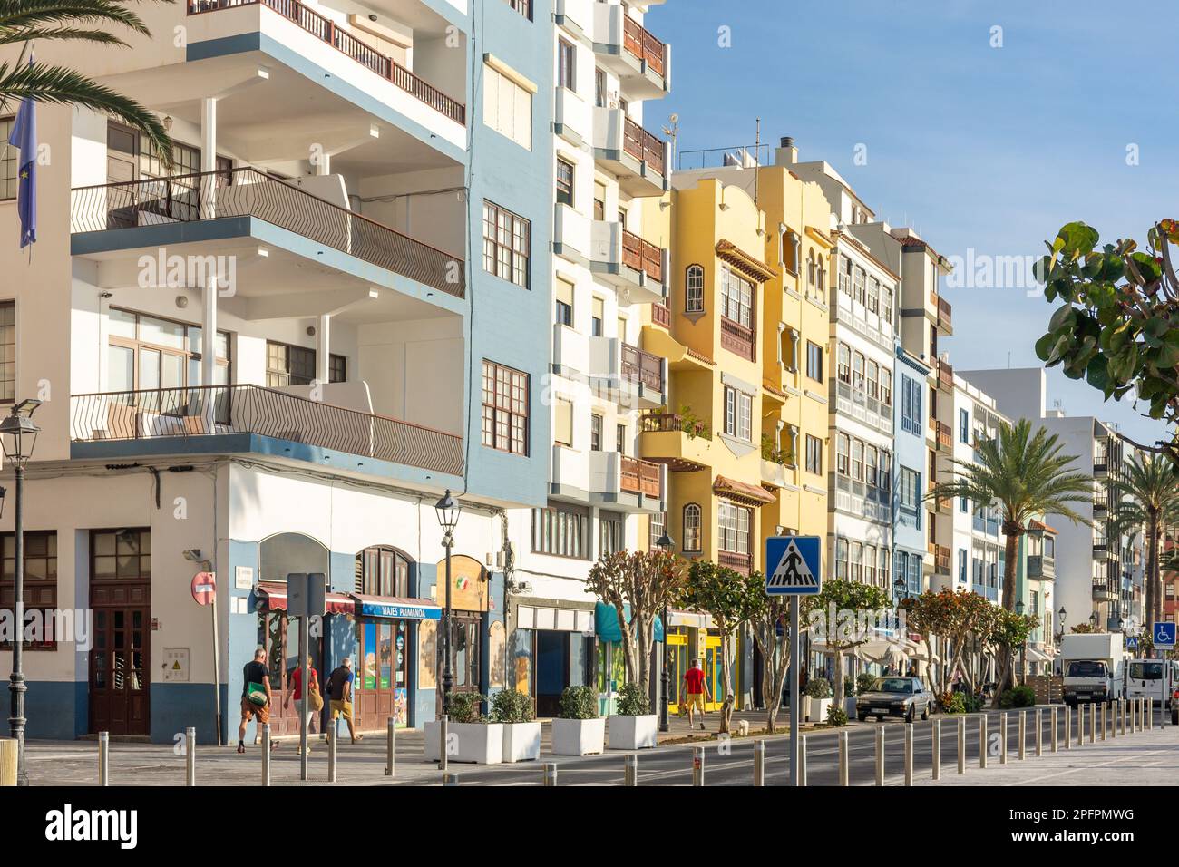 Avenida Marítima, Santa Cruz de La Palma, La Palma, Kanarische Inseln, Königreich Spanien Stockfoto