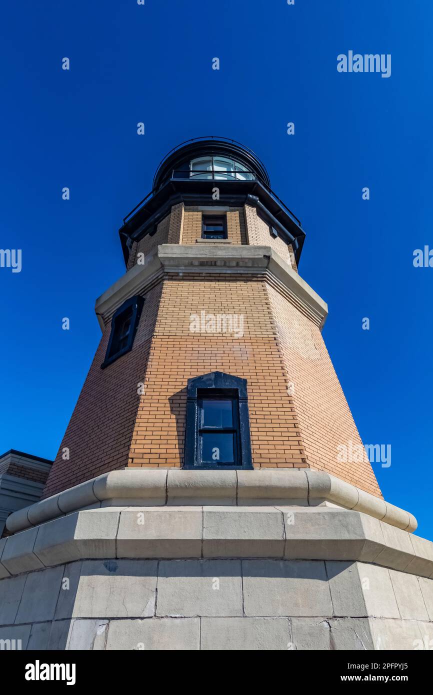 Tower of Split Rock Lighthouse am Lake Superior, Minnesota, USA Stockfoto