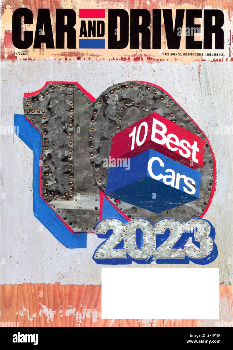„Car and Driver“ Ausgabe Januar 2023 Magazin Titelseite, USA Stockfoto