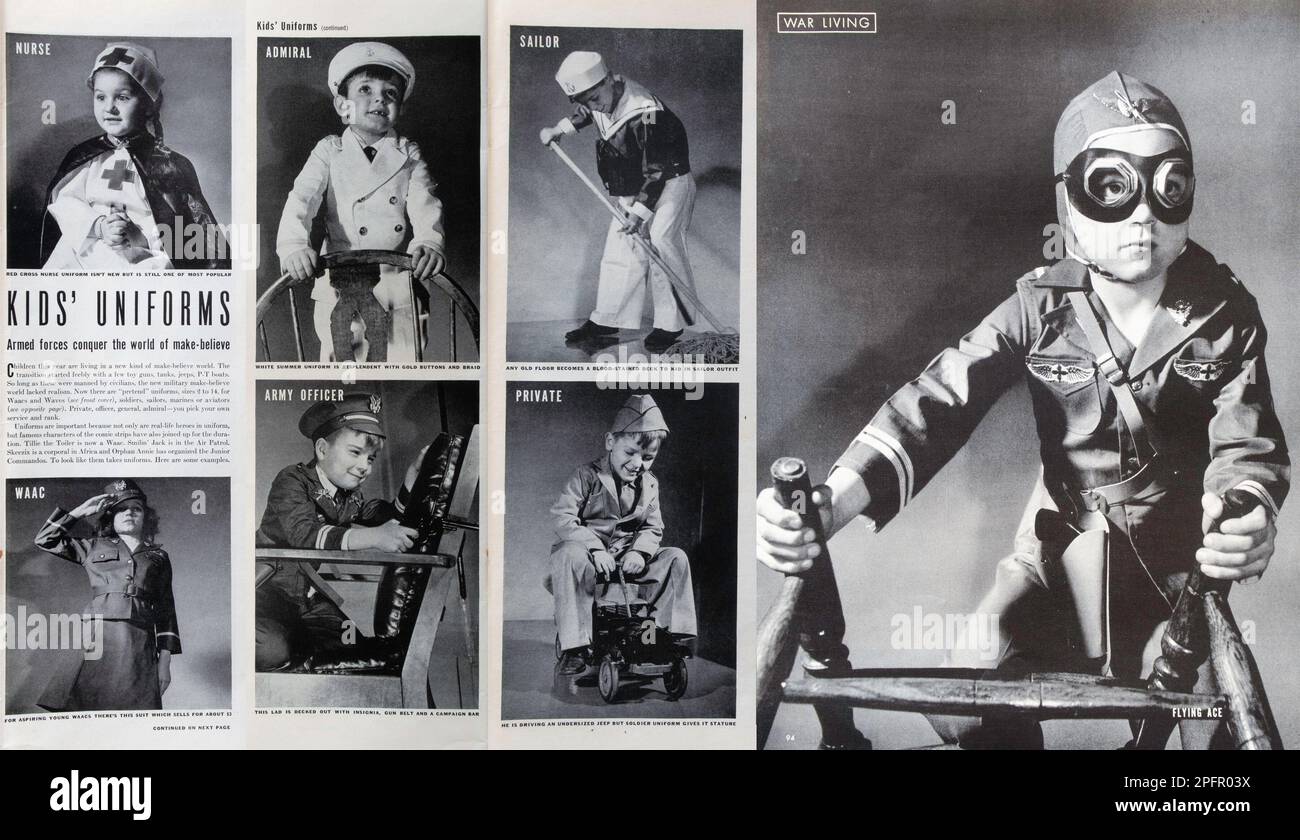 Vintage „Life“ Magazine 11. Januar 1943 Ausgabe Artikel, USA Stockfoto