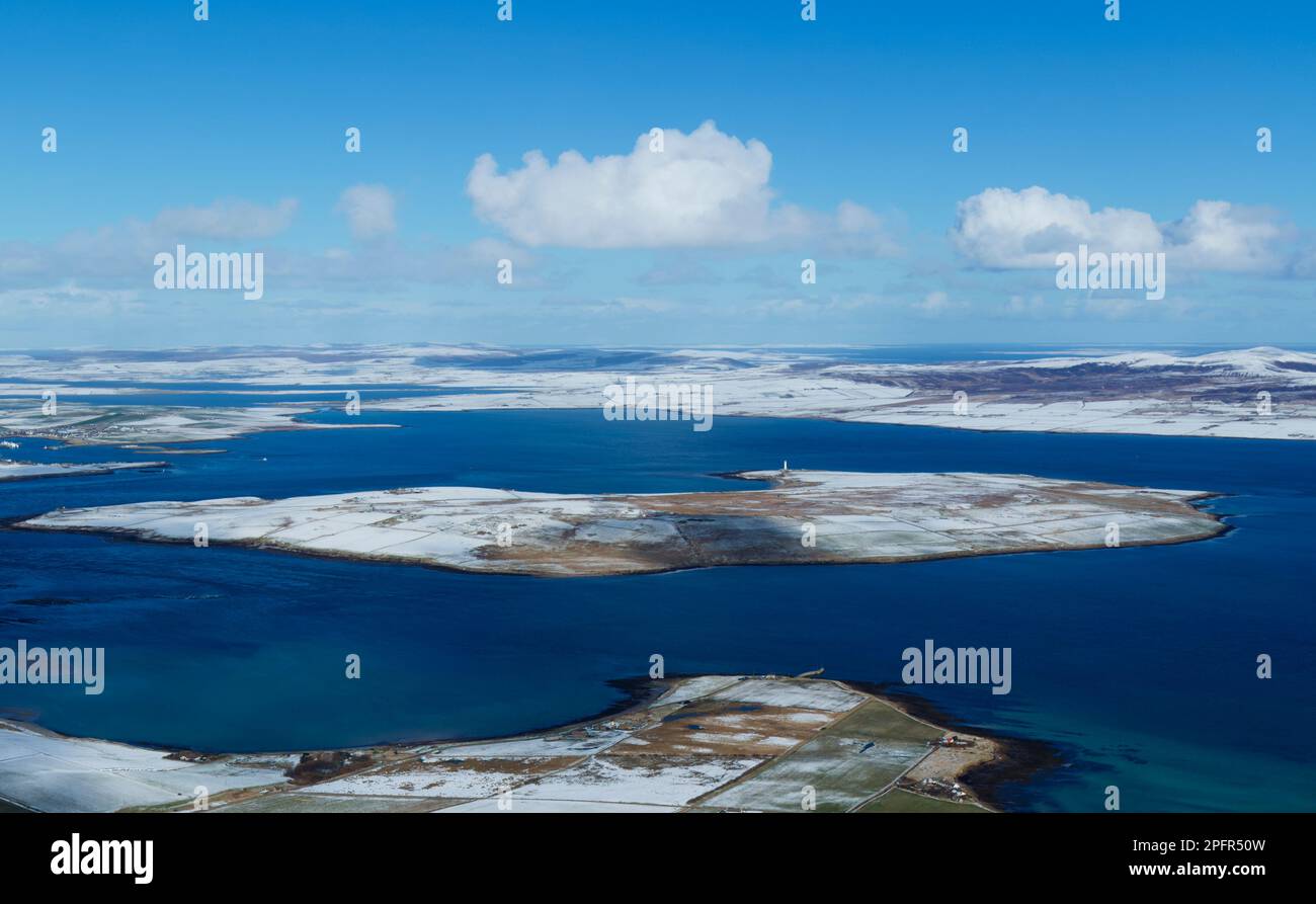 Blick auf den Winter von ward Hill, Hoy, Orkney Islands Stockfoto