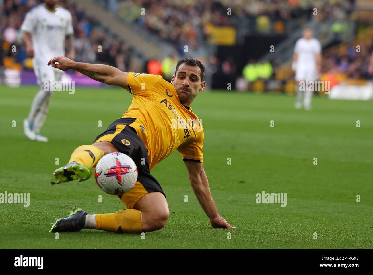 18. März 2023; Molineux Stadium, Wolverhampton, West Midlands, England; Premier League Football, Wolverhampton Wanderers gegen Leeds United; Jonny von Wolverhampton Wanderers Credit: Action Plus Sports Images/Alamy Live News Stockfoto