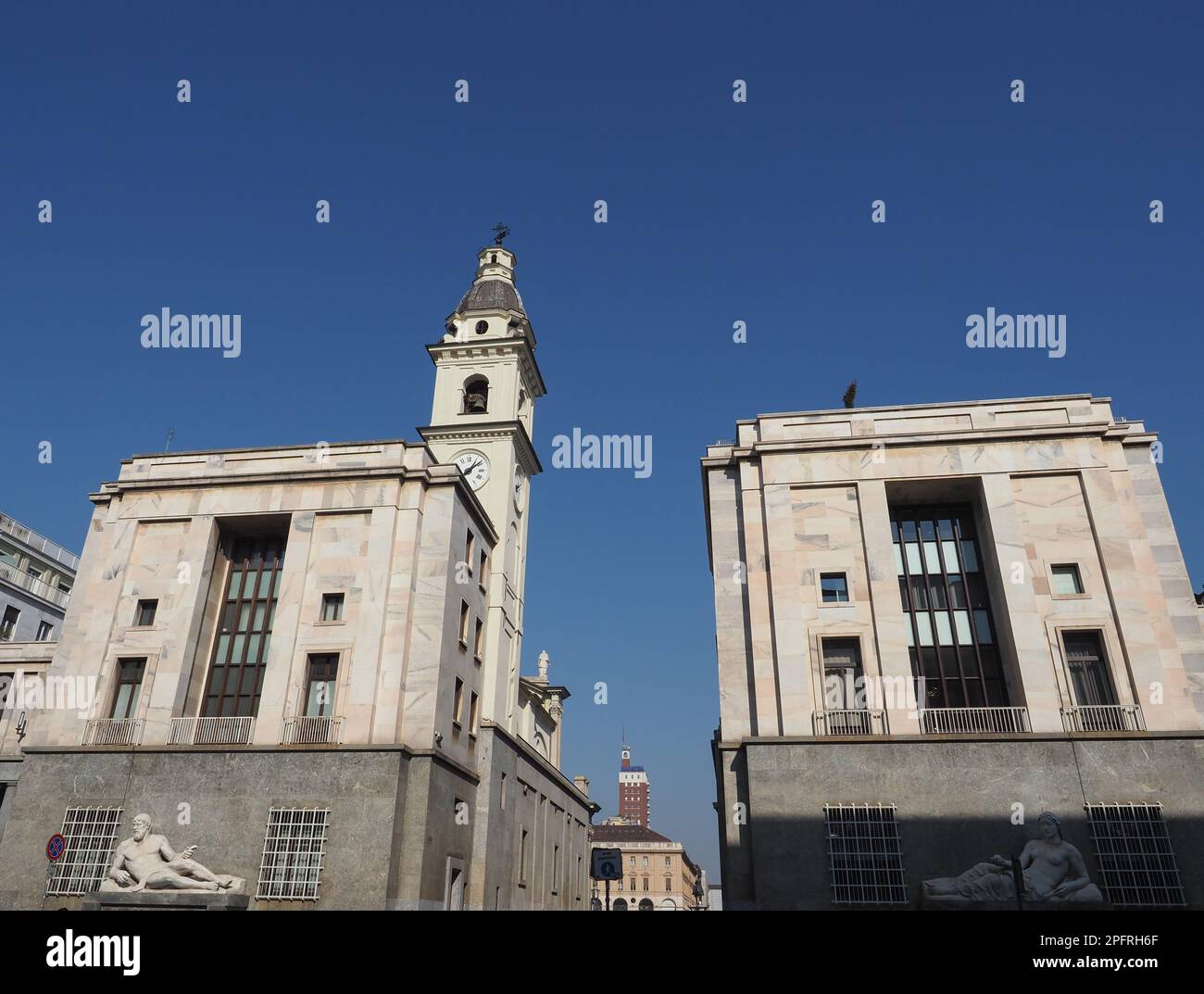 Piazza CLN Comitato di Liberazione Nazionale Translation National Liberation Committee Square in Turin, Italien Stockfoto