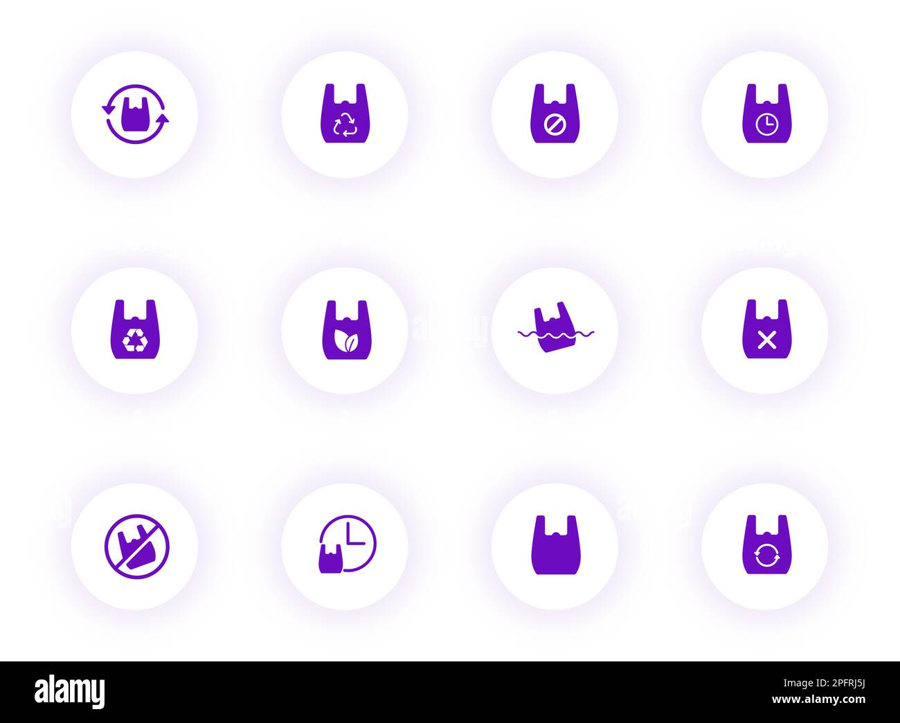 Keine violetten Vektorsymbole aus Kunststoff Stock Vektor