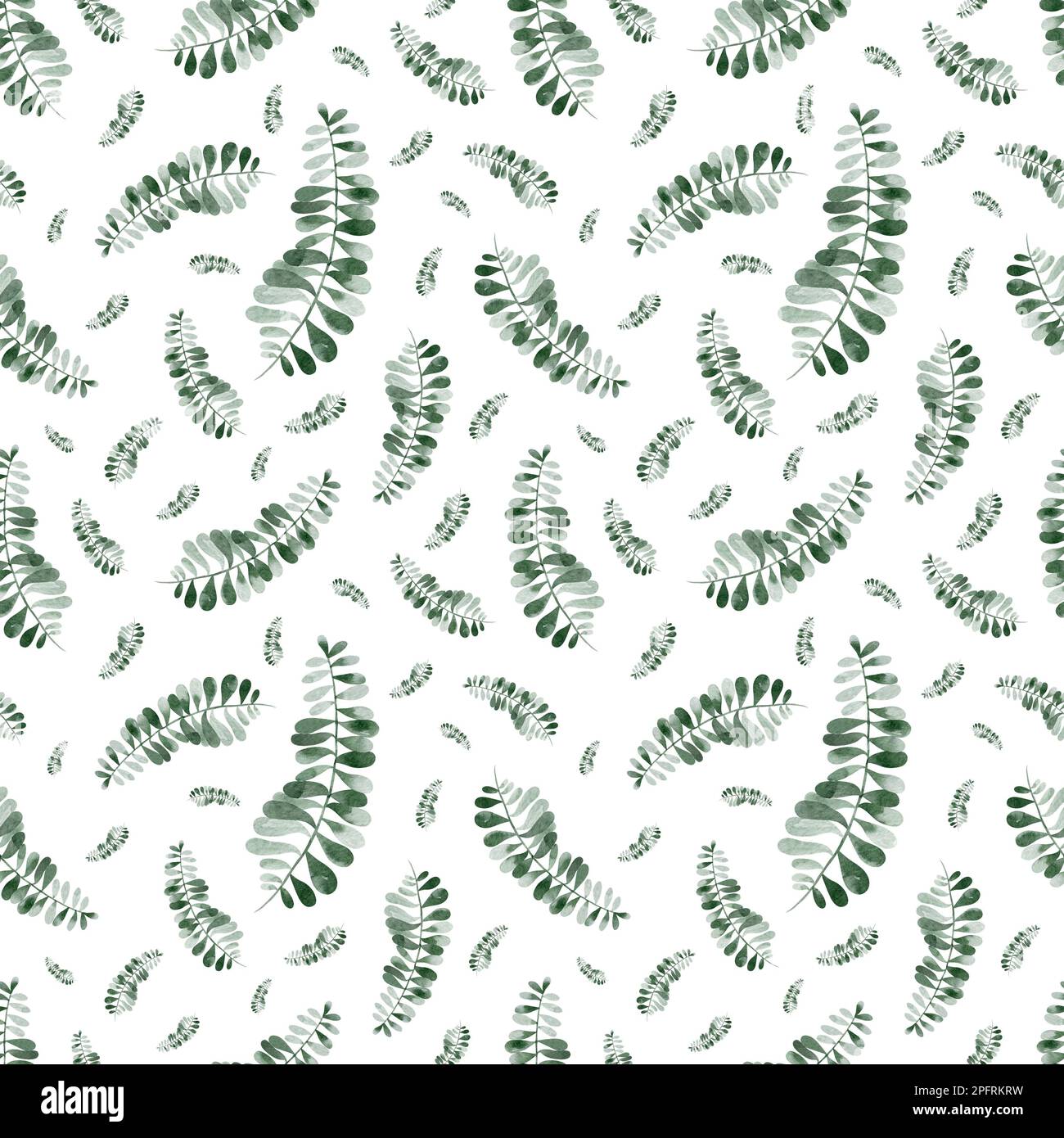 Nahtloses Aquarell-Muster. Blumiger Hintergrund tropische Blüten und Blätter mit Flamingo-Vögeln. Pflanzen und Blumen Australiens. Stockfoto