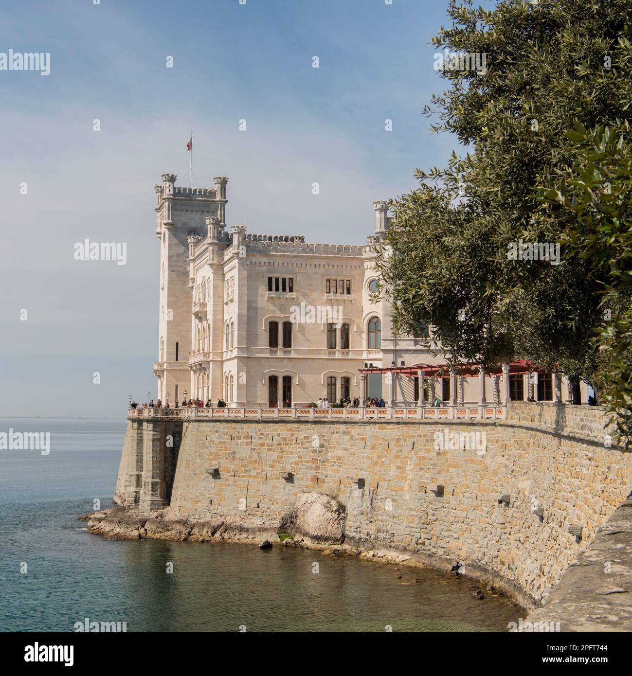 Schloss Miramare in Triest, Italien Stockfoto