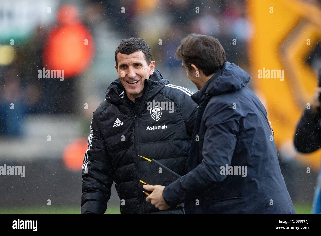 Leeds United's Managerin Javi Gracia vor dem Premier League-Spiel zwischen Wolverhampton Wanderers und Leeds United in Molineux, Wolverhampton, am Samstag, den 18. März 2023. (Foto: Gustavo Pantano | MI News) Guthaben: MI News & Sport /Alamy Live News Stockfoto