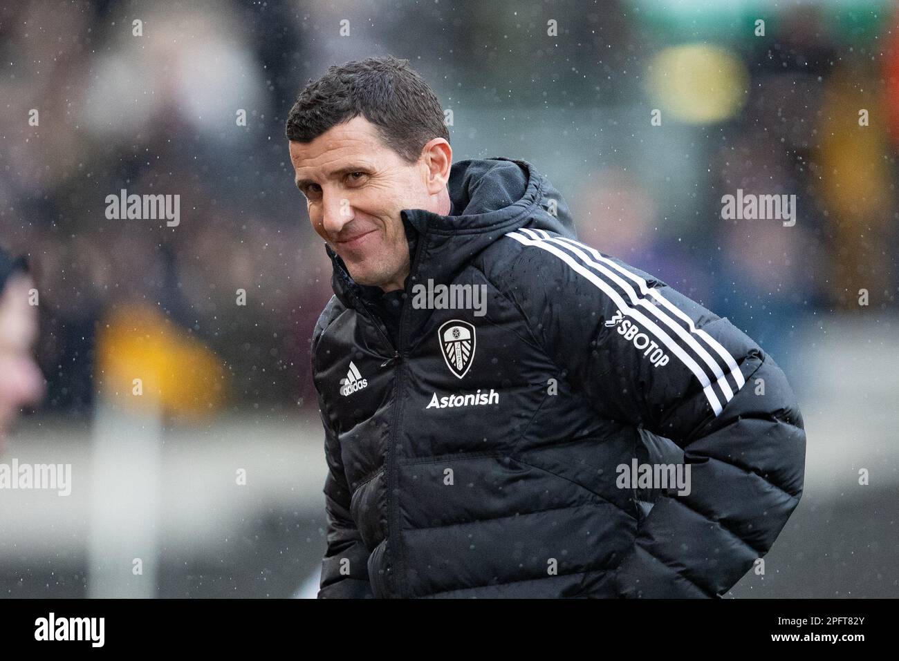 Leeds United's Managerin Javi Gracia während des Premier League-Spiels zwischen Wolverhampton Wanderers und Leeds United in Molineux, Wolverhampton am Samstag, den 18. März 2023. (Foto: Gustavo Pantano | MI News) Guthaben: MI News & Sport /Alamy Live News Stockfoto