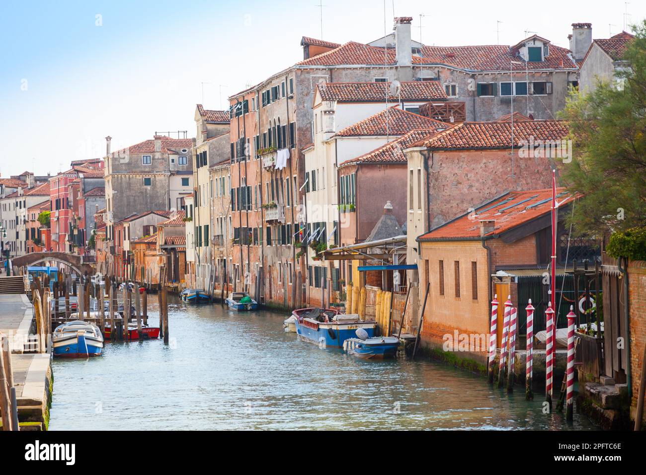 Traditionelle Kanal in Venedig eines der schönste Aussichtspunkt Stockfoto