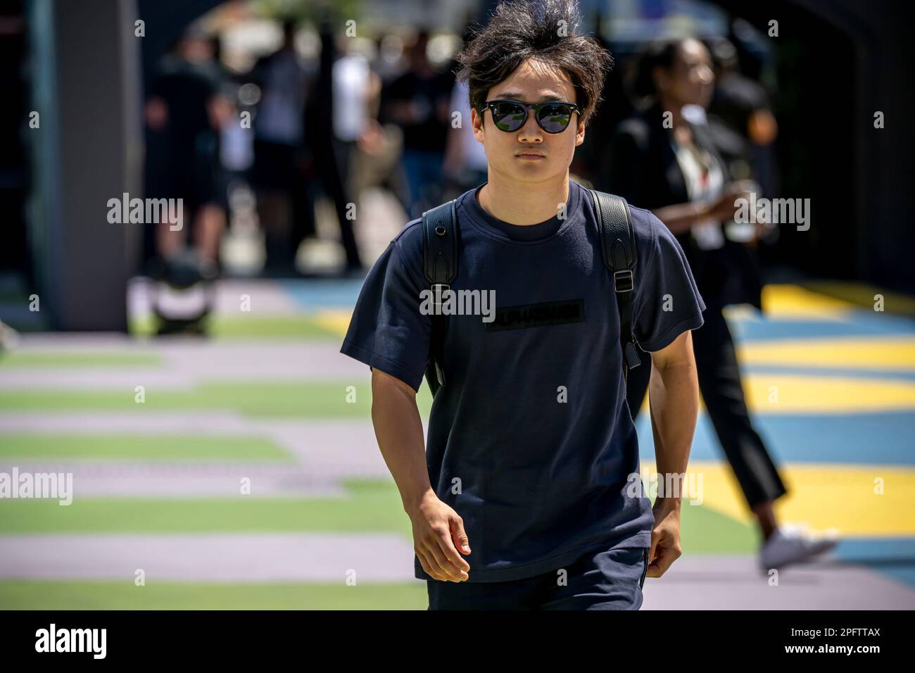 Jeddah, Saudi-Arabien, März 18, Yuki Tsunoda, aus Japan, konkurriert um AlphaTauri. Qualifikation, Runde 2 der Formel-1-Meisterschaft 2023. Kredit: Michael Potts/Alamy Live News Stockfoto