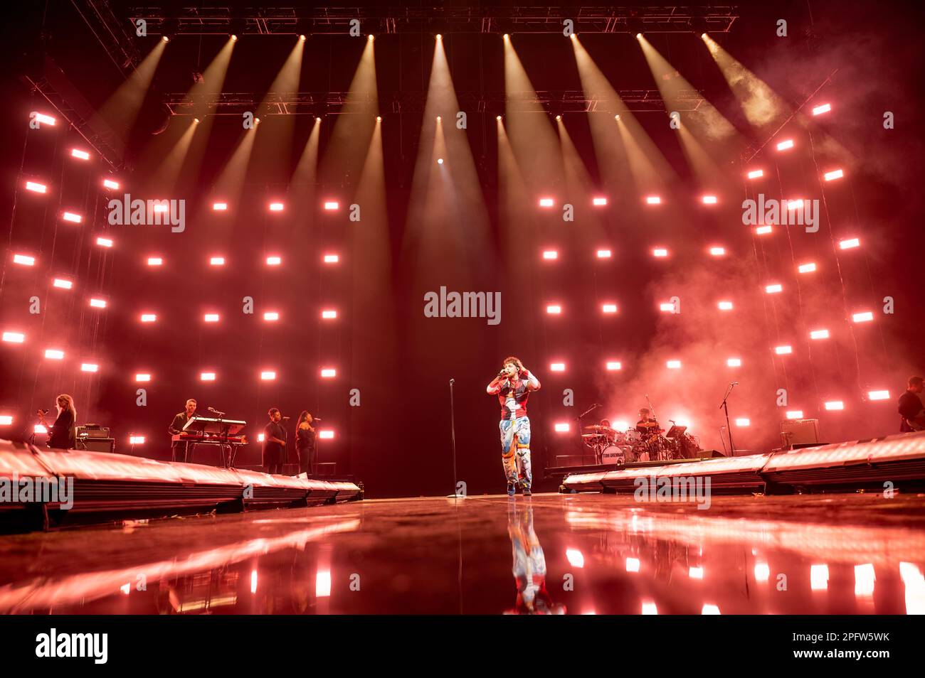 Manchester, Großbritannien. 18. März 2023 Tom Grennan tritt in der AO Arena in Manchester auf. 2023-03-18. Kredit: Gary Mather/Alamy Live News Stockfoto