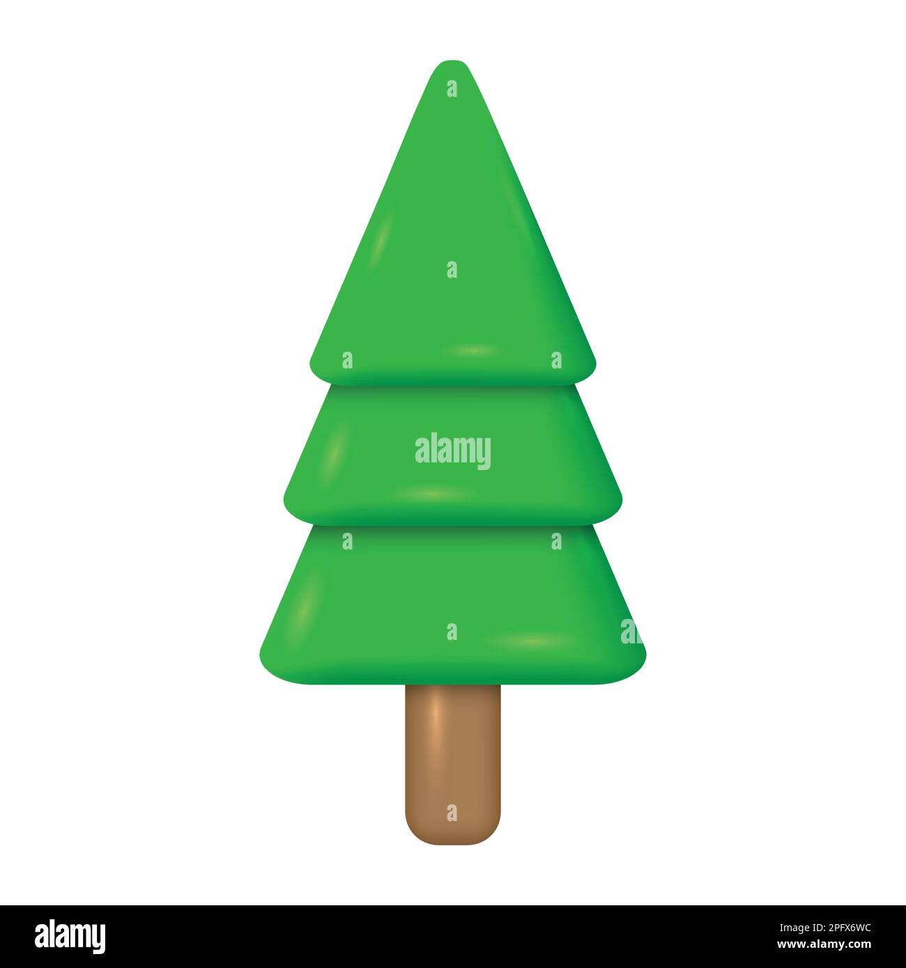 3D Neujahrsbaum, weihnachtselement für Design Stock Vektor