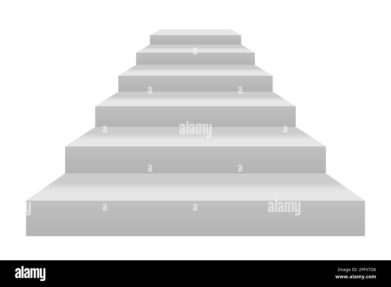 3D leere weiße Treppen. Vektordarstellung Stock Vektor