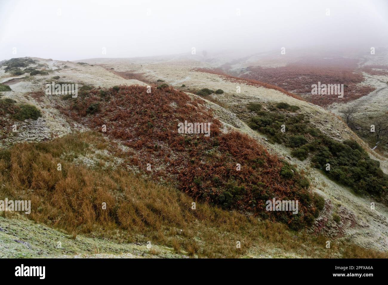 Gospal Pass, Hay Bluff im Winter, Brecon Beacons, Powys, Wales, Großbritannien Stockfoto