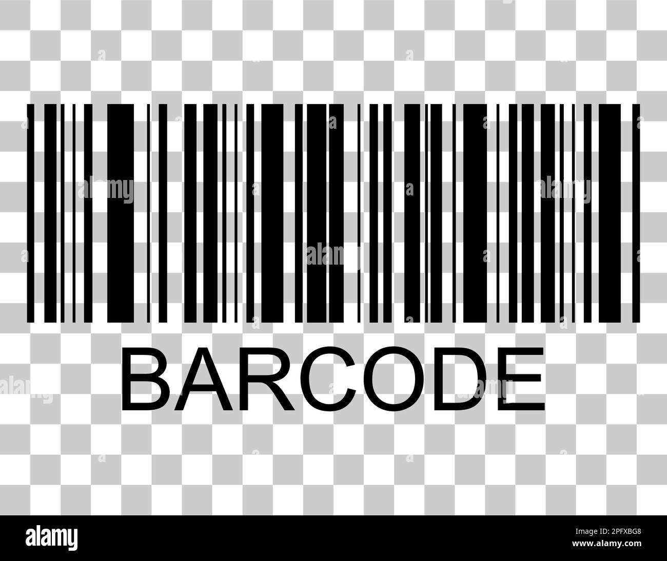 Barcode-Vektorsymbol. Barcode für flaches Web-Design. Isolierte Darstellung. Stock Vektor