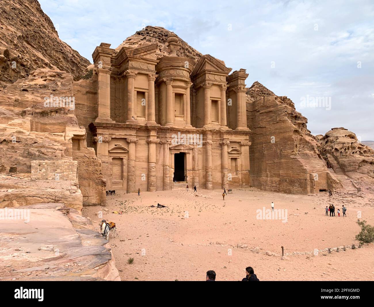 Ad-Deir oder das Kloster in der verlorenen Stadt Petra Stockfoto