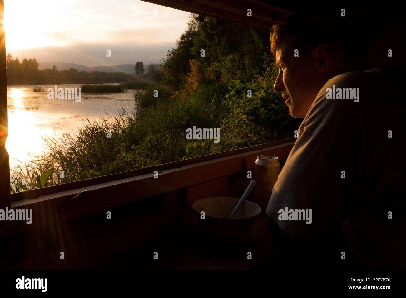 TOM O'BRIEN IN MORTON LOCHS Stockfoto