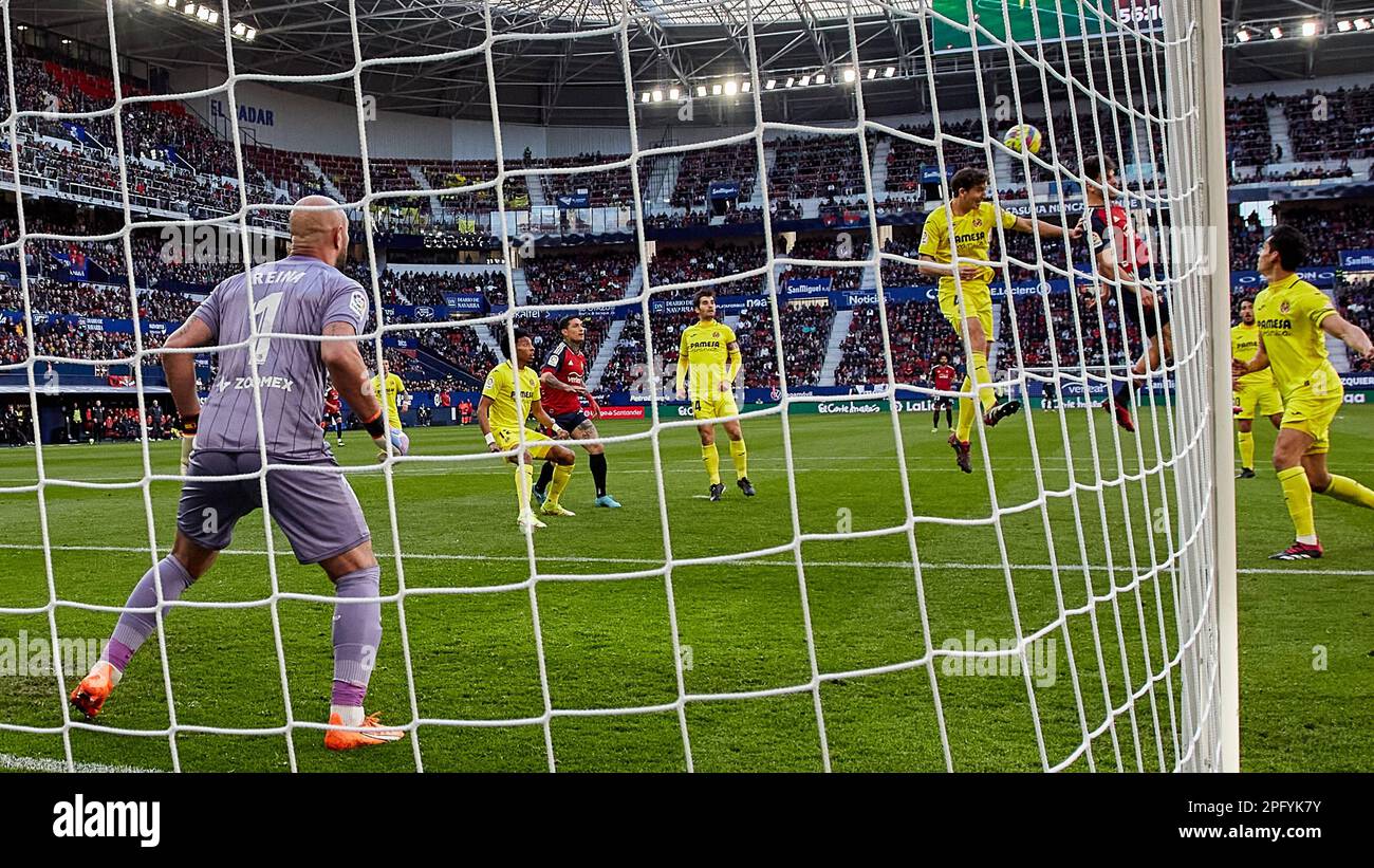 Pamplona, Spanien. 19. März 2023. Sport. Fußball. Fußballspiel von La