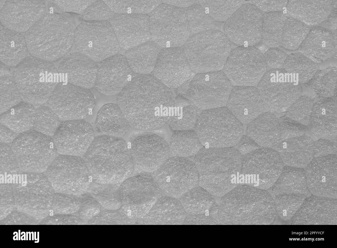 Typische Struktur und Oberfläche von exp eps-geschäumten Polystyrolschaumplatten Stockfoto