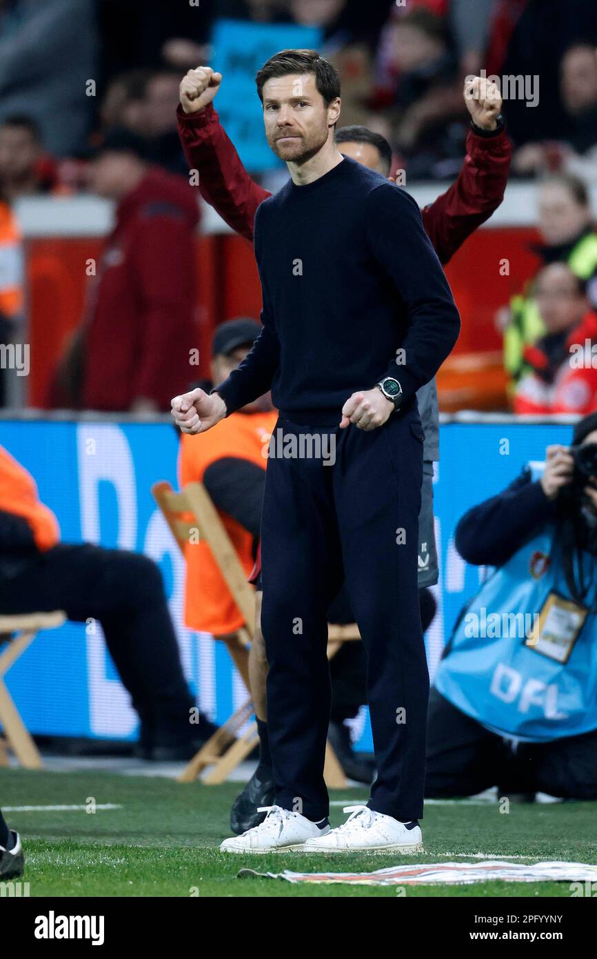 1 Leverkusen, Deutschland. Fussball Bundesliga, 25. Spieltag, Matchday 25 Bayer 04 Leverkusen : FC Bayern München 2-1 19. 03. 2023 in der Bay Stockfoto