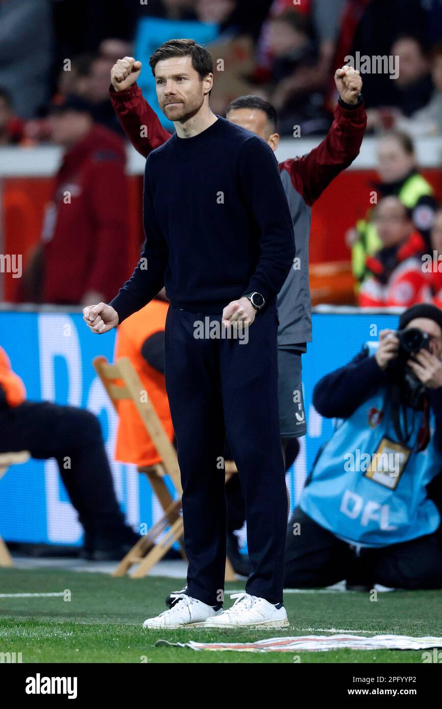 1 Leverkusen, Deutschland. Fussball Bundesliga, 25. Spieltag, Matchday 25 Bayer 04 Leverkusen : FC Bayern München 2-1 19. 03. 2023 in der Bay Stockfoto