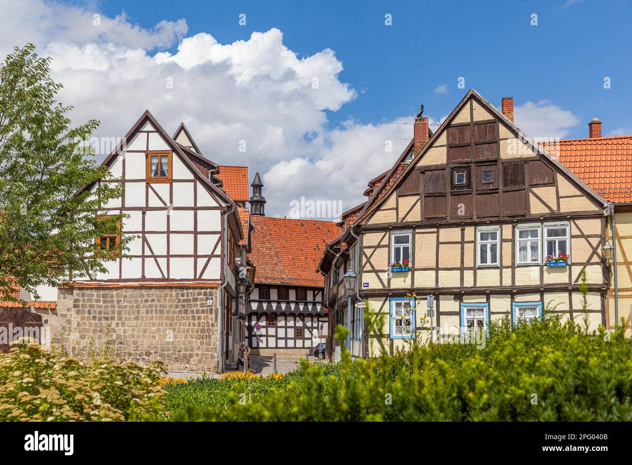 Eindrücke aus der Weltkulturerbestätte Quedlinburg Harz Stockfoto