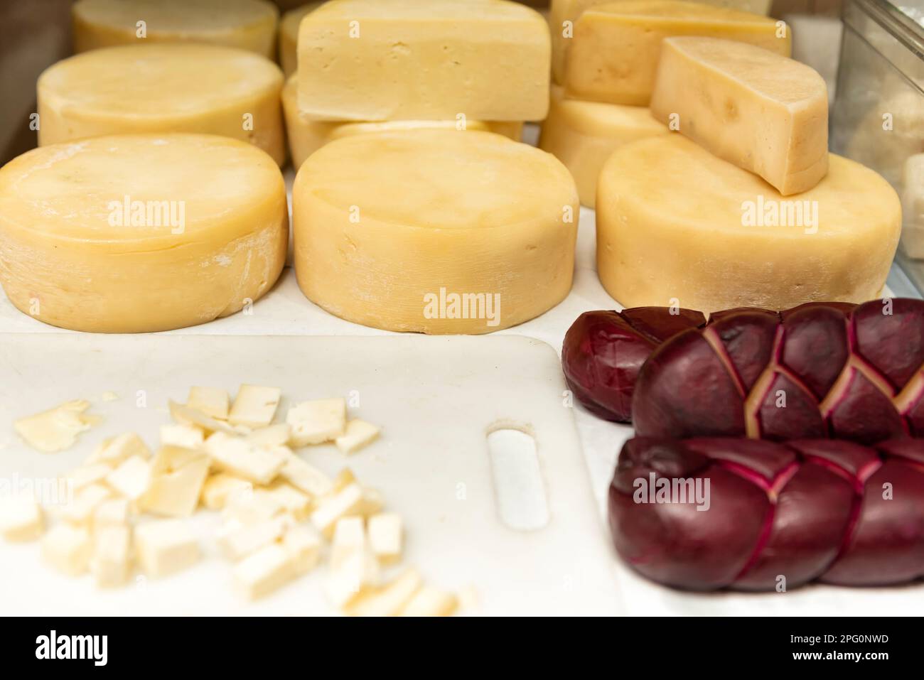 Auswahl an Käse Stockfoto