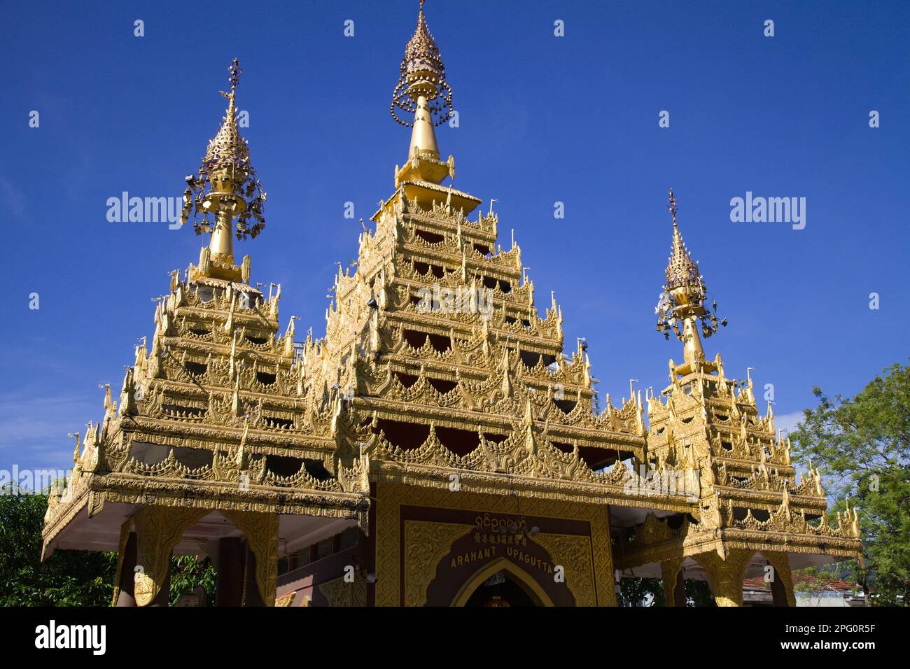 Malaysia, Penang, Georgetown, Birmanischer Buddhistischer Tempel, Stockfoto