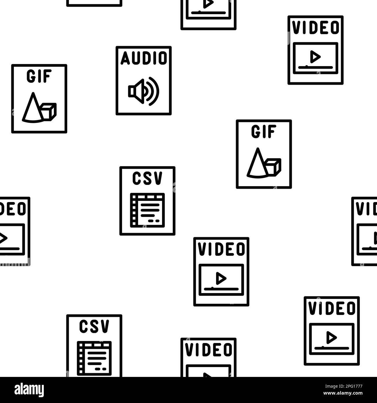Dateiformat Dokumentvektormuster nahtlos Stock Vektor