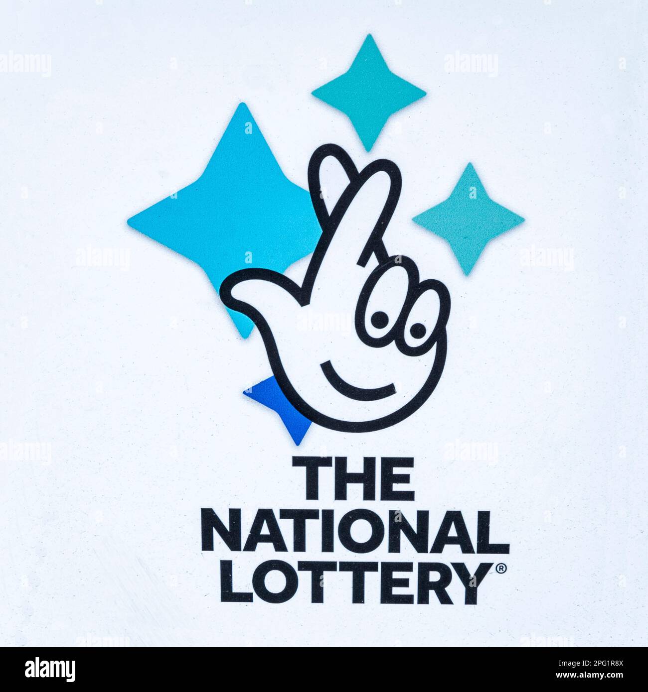 National Lottery ist das Zeichen für Großbritannien Stockfoto