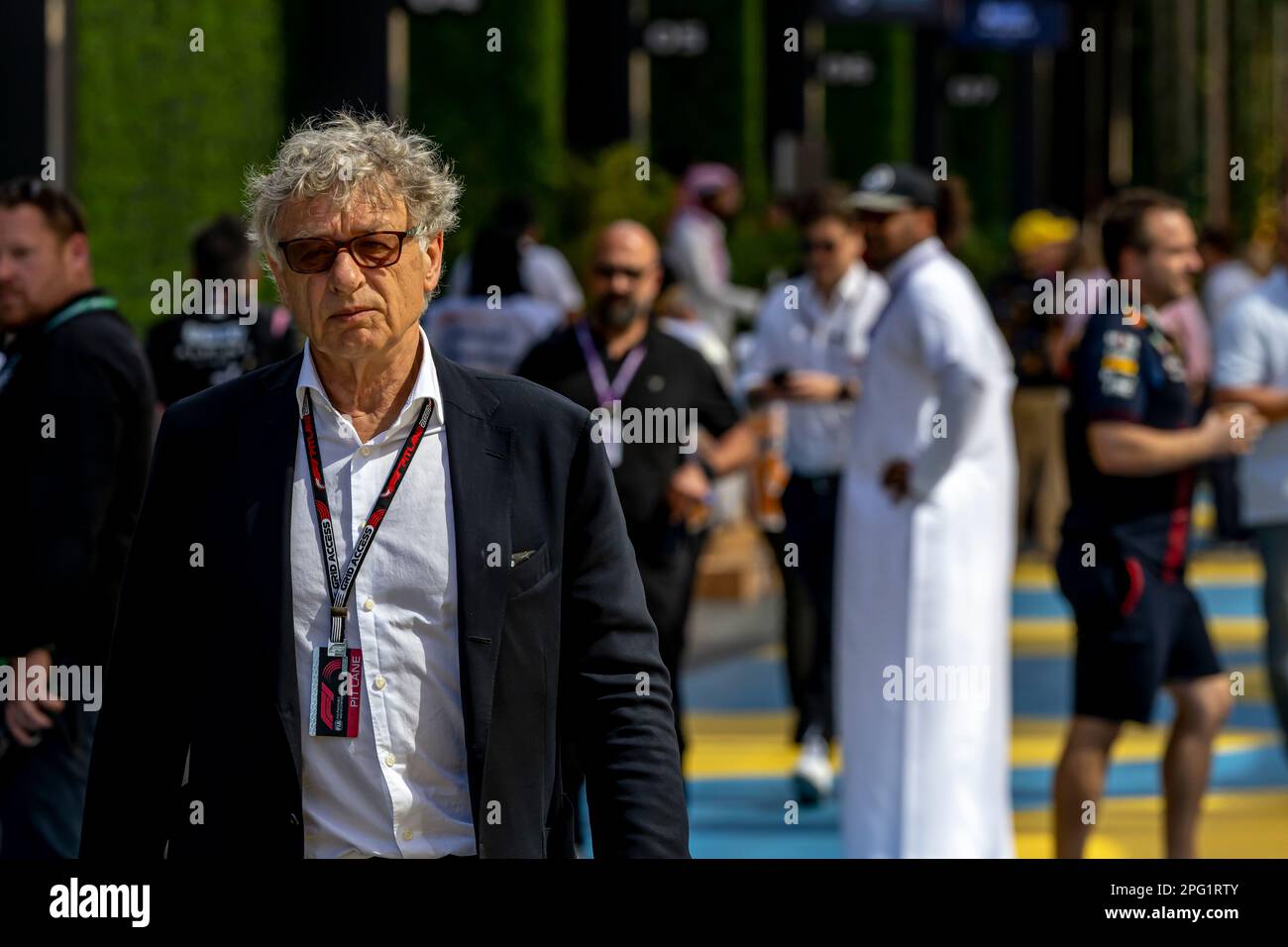 Jeddah, Saudi-Arabien, 20. März 2023, Hermann Tilke nimmt am Wettkampftag Teil, Runde 2 der Formel-1-Meisterschaft 2023. Kredit: Michael Potts/Alamy Live News Stockfoto