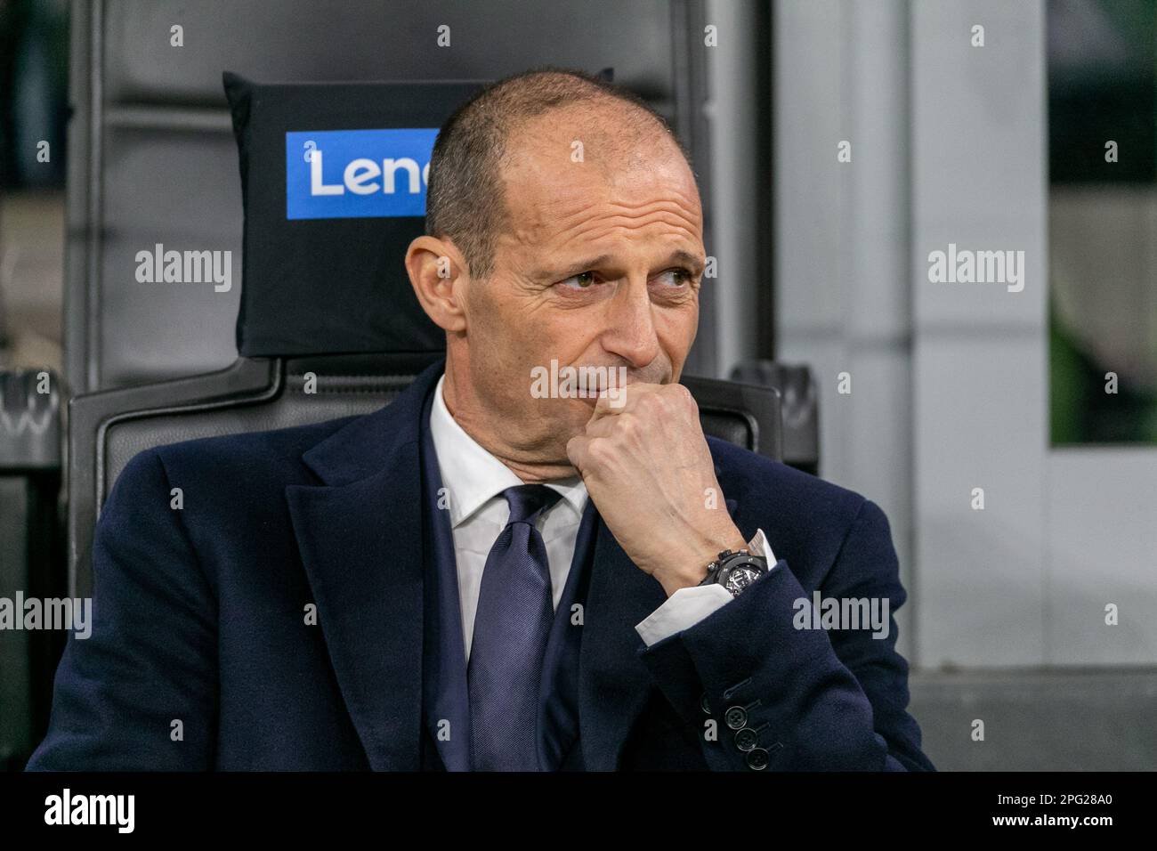 Mailand, Italien - märz 19 2023 - Inter-Juventus Serie A - Allegri Massimiliano Trainer Juventus FC Kredit: Christian Santi/Alamy Live News Stockfoto