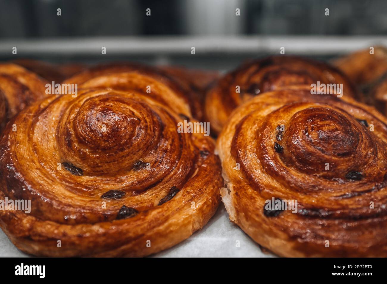 Süßes, knuspriges, frisches Gebäck Stockfoto