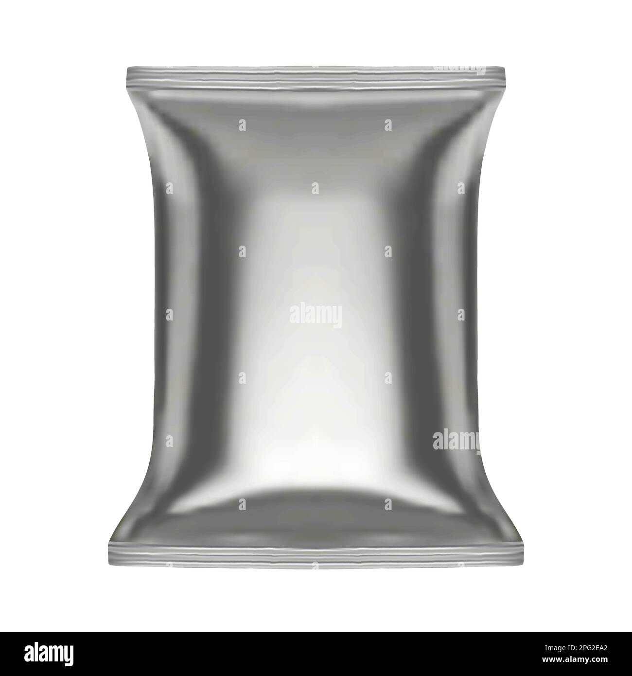 Realistisches, Einfaches Folienfutter, Weißes Verpackungsmodell. Vektordarstellung. Stock Vektor