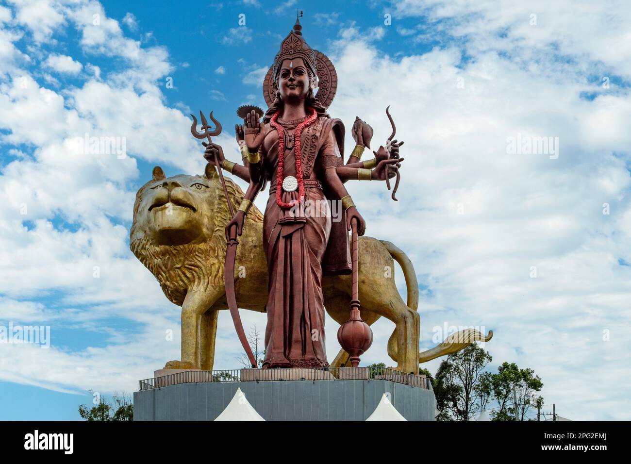 Tempelanlage Durga Mata Mandir, Mauritius Stockfoto