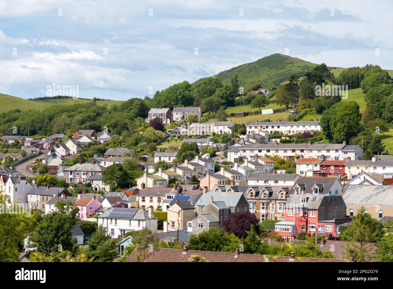 Luftaufnahme von Combe Martin, Ilfracombe, North Devon, Großbritannien Stockfoto