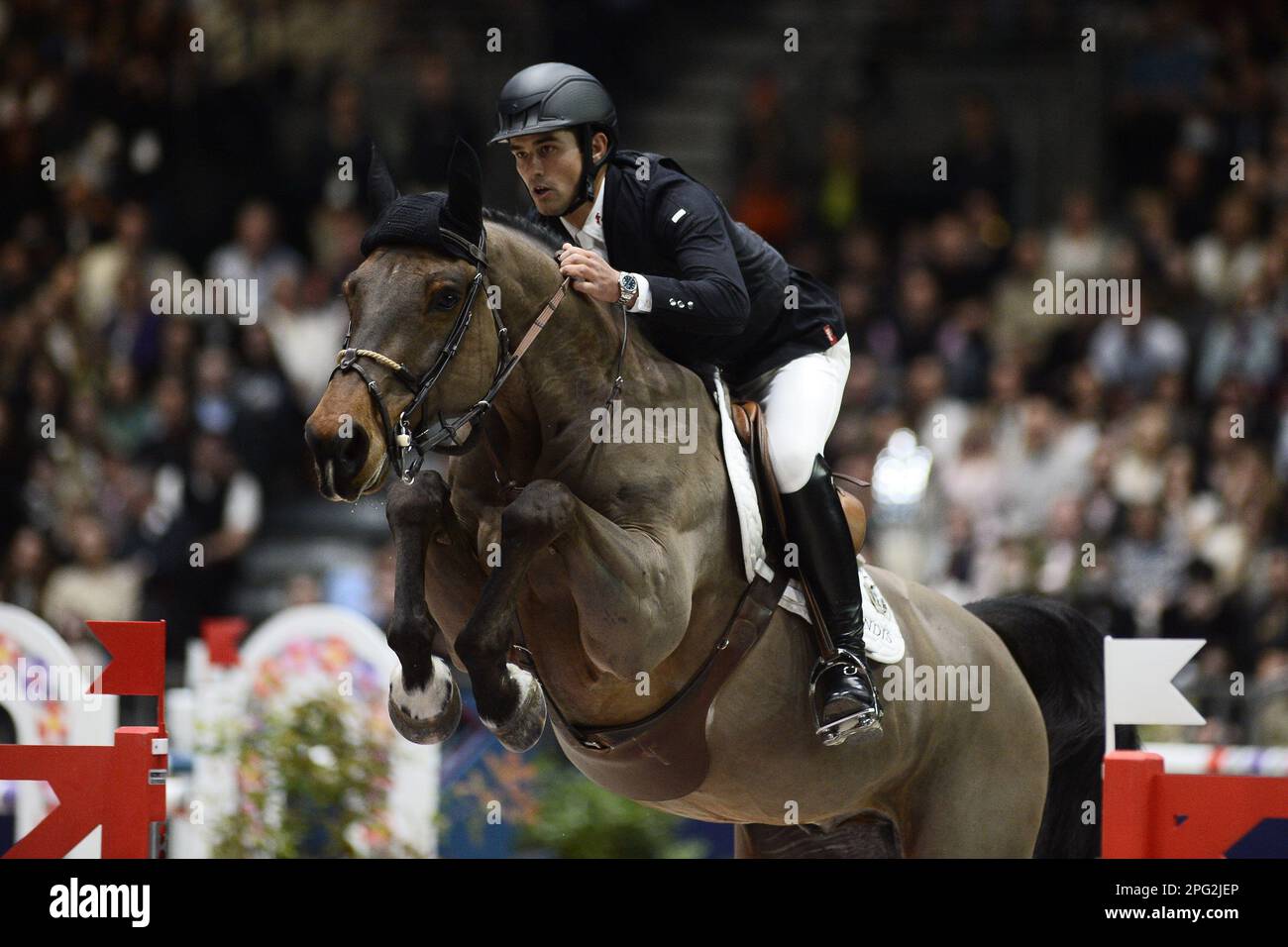 Victor Bettendorf (LUX) auf Herrn Tac während der Saut Hermes 2023, Reitveranstaltung FEI am 19. März 2023 im flüchtigen Grand-palais in Paris, Frankreich - Foto: Christophe Bricot/DPPI/LiveMedia Stockfoto