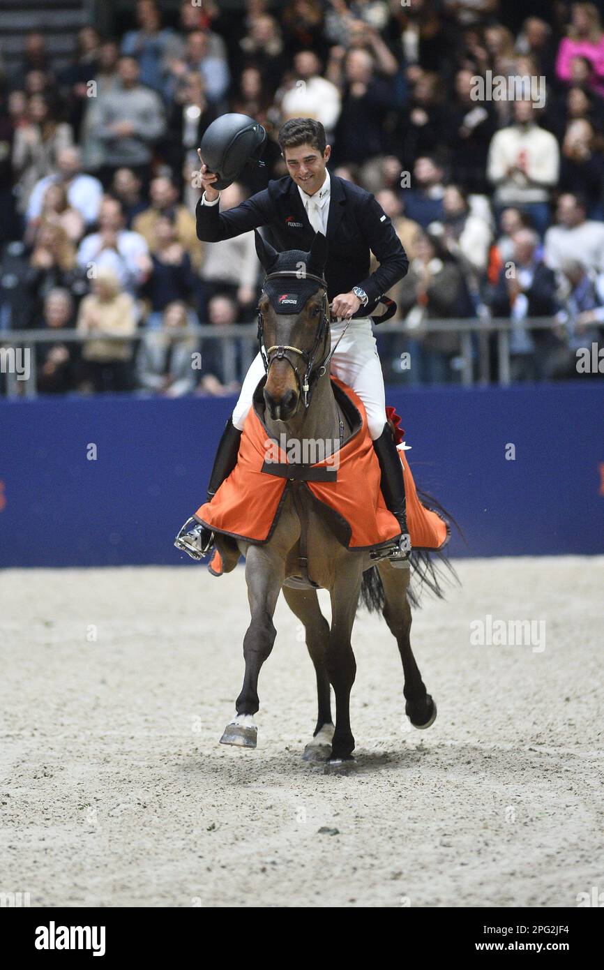 Victor Bettendorf (LUX) auf Herrn Tac während der Saut Hermes 2023, Reitveranstaltung FEI am 19. März 2023 im flüchtigen Grand-palais in Paris, Frankreich - Foto: Christophe Bricot/DPPI/LiveMedia Stockfoto