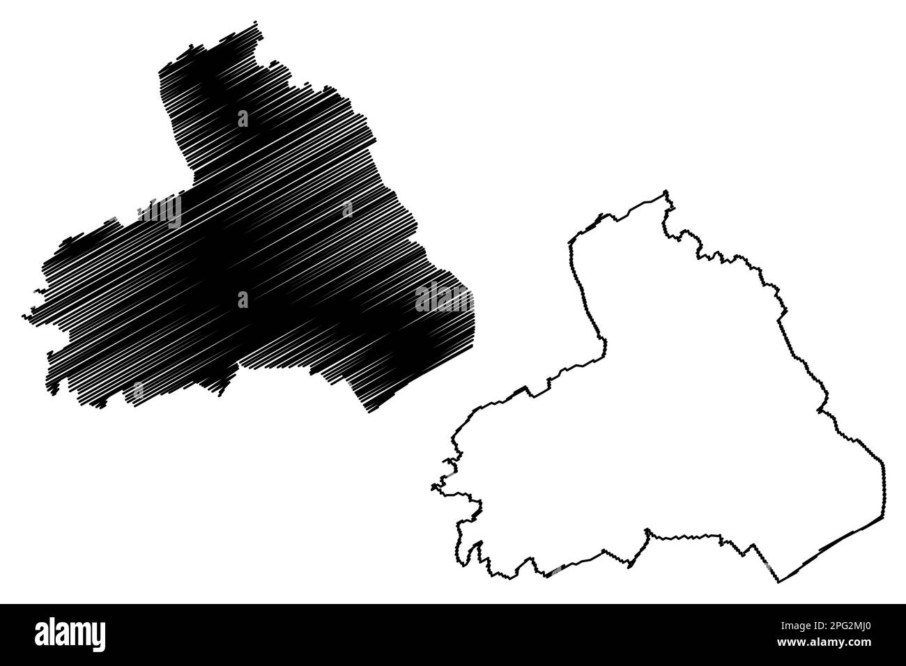 Pendle nicht-Metropolregion, Borough (Vereinigtes Königreich Großbritannien und Nordirland, zeremonielle Grafschaft Lancashire oder Lancs, England) Karte V Stock Vektor
