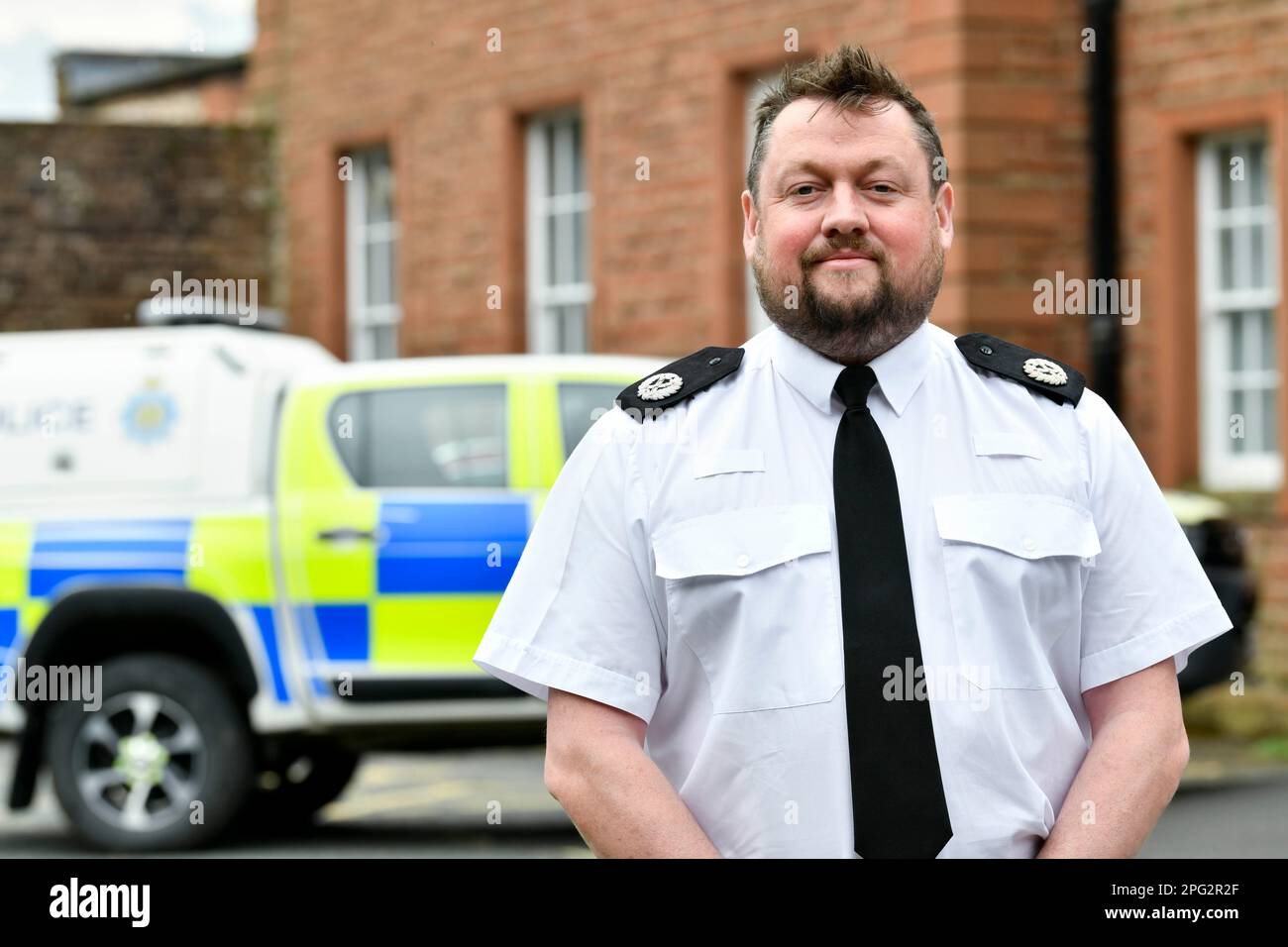 Cumbria Polizeichef Oberst Constable Jonathan Blackwell Stockfoto