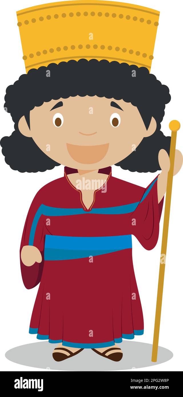 Persische Zeichentrickfigur. Vektordarstellung. Geschichtskollektion Für Kinder. Stock Vektor