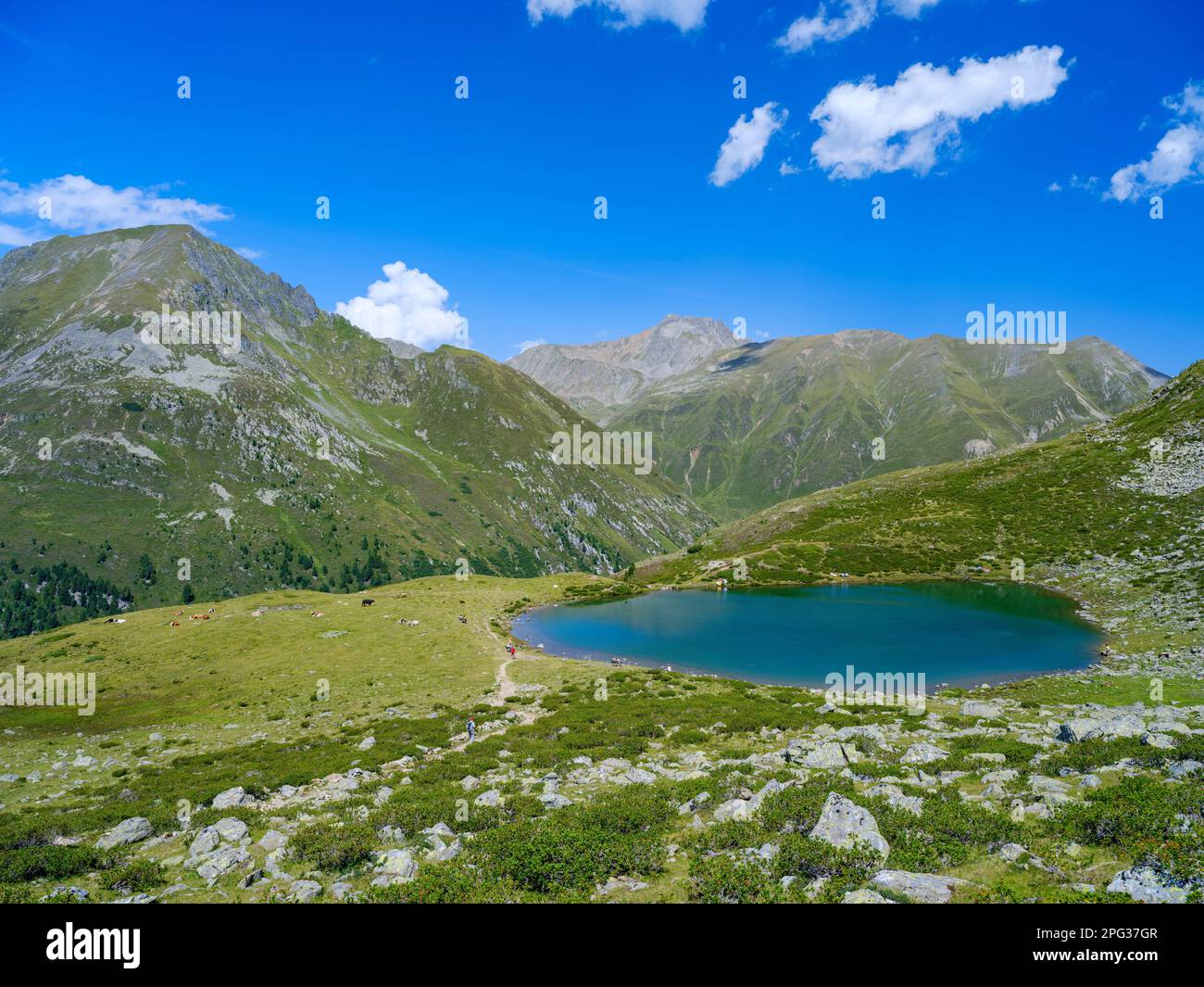 Hirschebensee, Kuehtai, in den Stubai-Alpen. Europa, Österreich, Tirol Stockfoto
