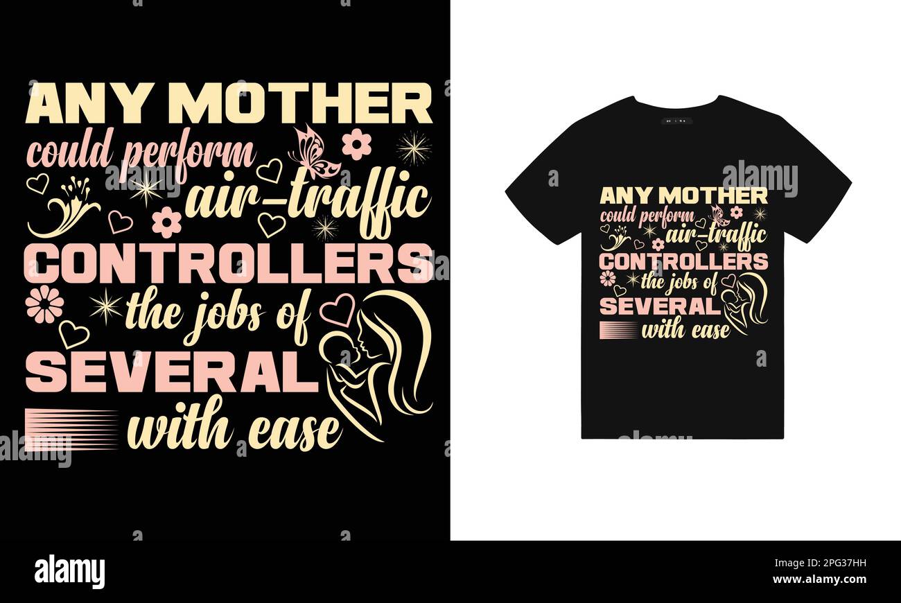 Muttertag-T-Shirt-Design Stock Vektor